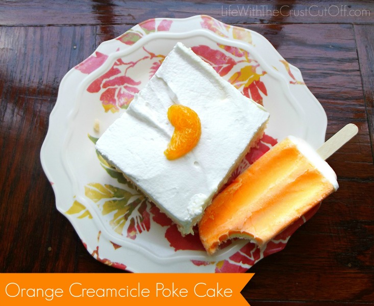 Creamcicle Poke Cake