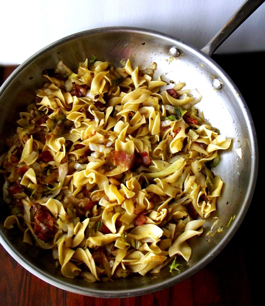 Cabbage and Bacon Pasta