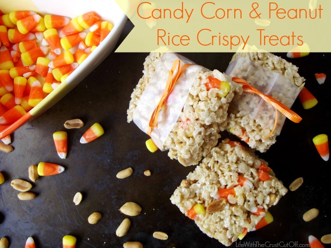 Candy Corn & Peanut Rice Crispy Treats