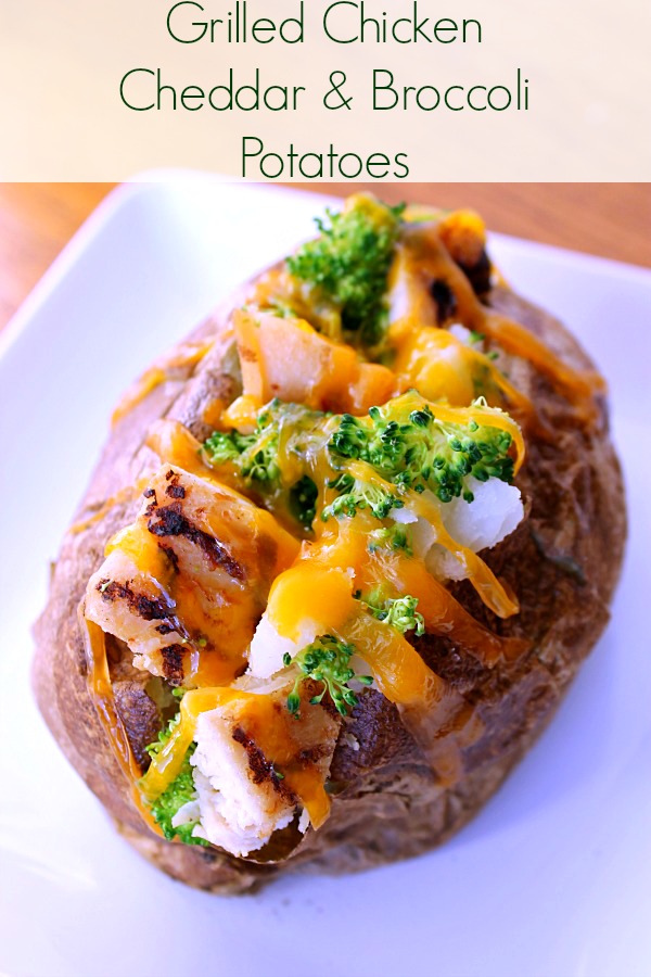 Grilled Chicken Broccoli Cheddar Potatoes #JustAddTyson, #ad, #cbias