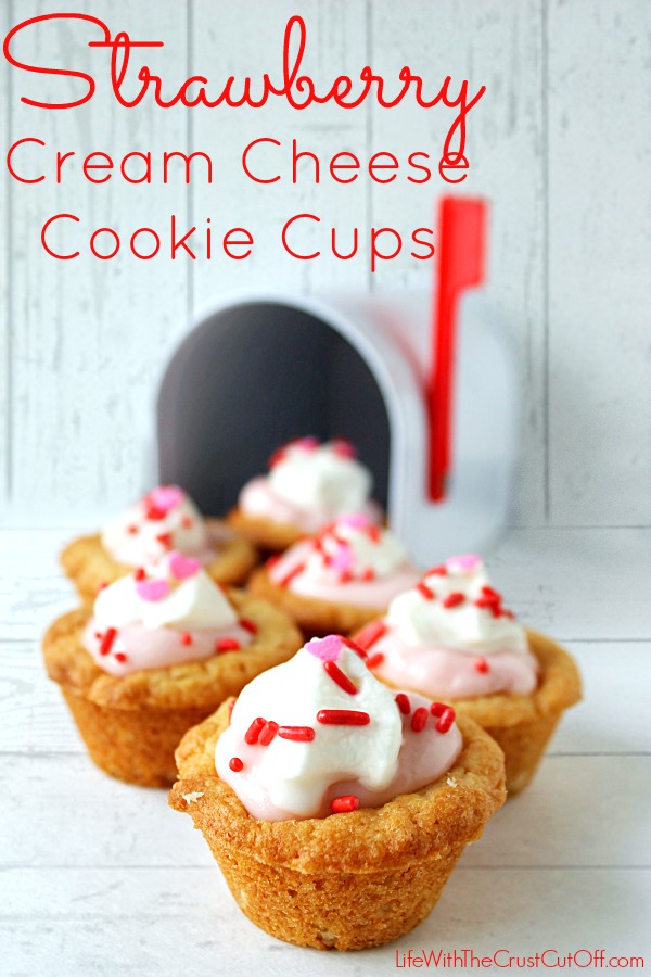 Strawberry Cream Cheese Cookie Cups