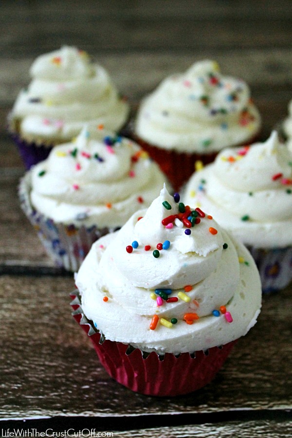Sprinkle Cupcakes with Cake Batter Buttercream