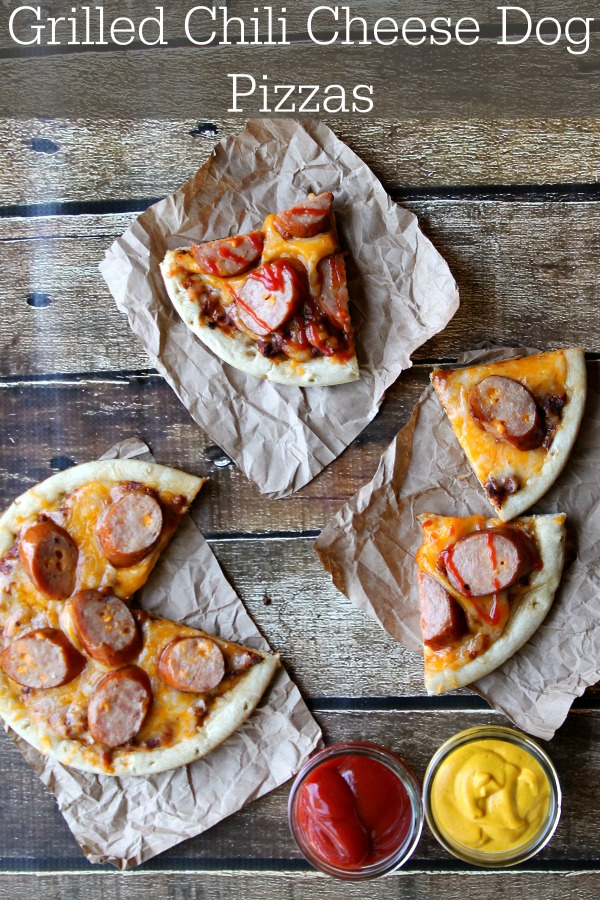 Grilled Chili Cheese Dog Pizzas #CollectiveBias