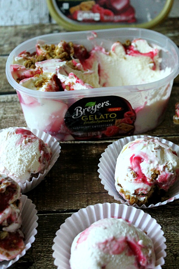 Breyers Raspberry Cheesecake Gelato #TEArifficPairs #CollectiveBias