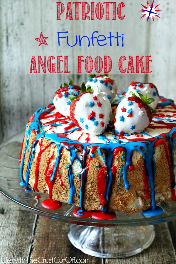 Patriotic Funfetti Angel Food Cake