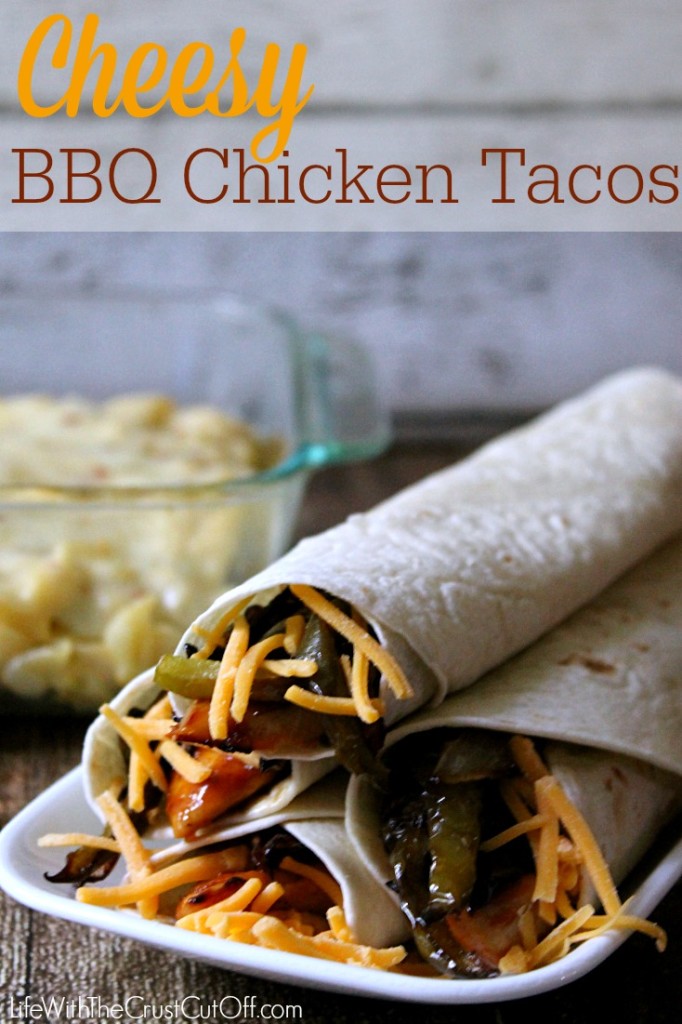 Cheesy BBQ Chicken Tacos #RollIntoSavings #CollectiveBias