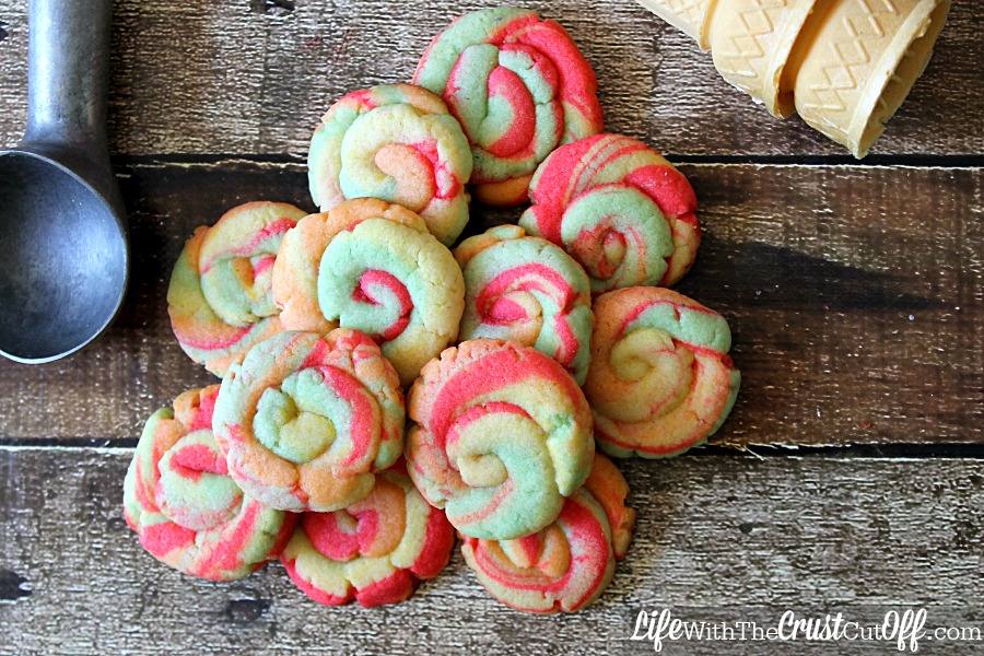 Rainbow Sherbet Cookies Pile