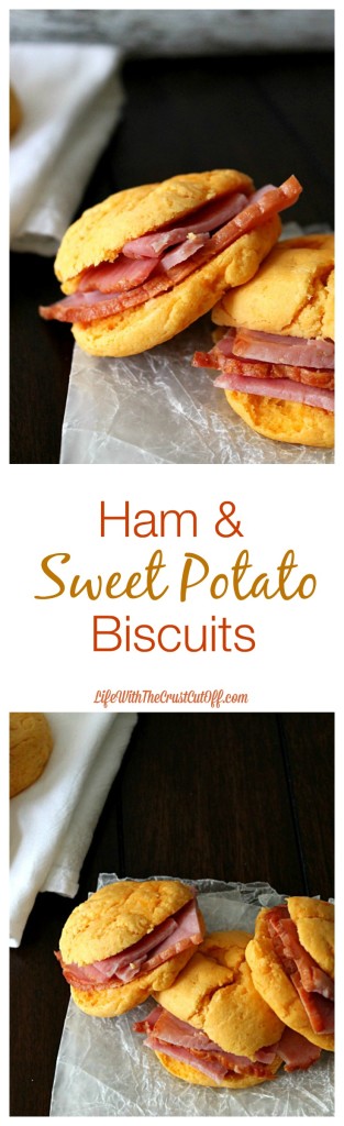 Ham & Sweet Potato Biscuits.  Perfect for that leftover holiday ham!