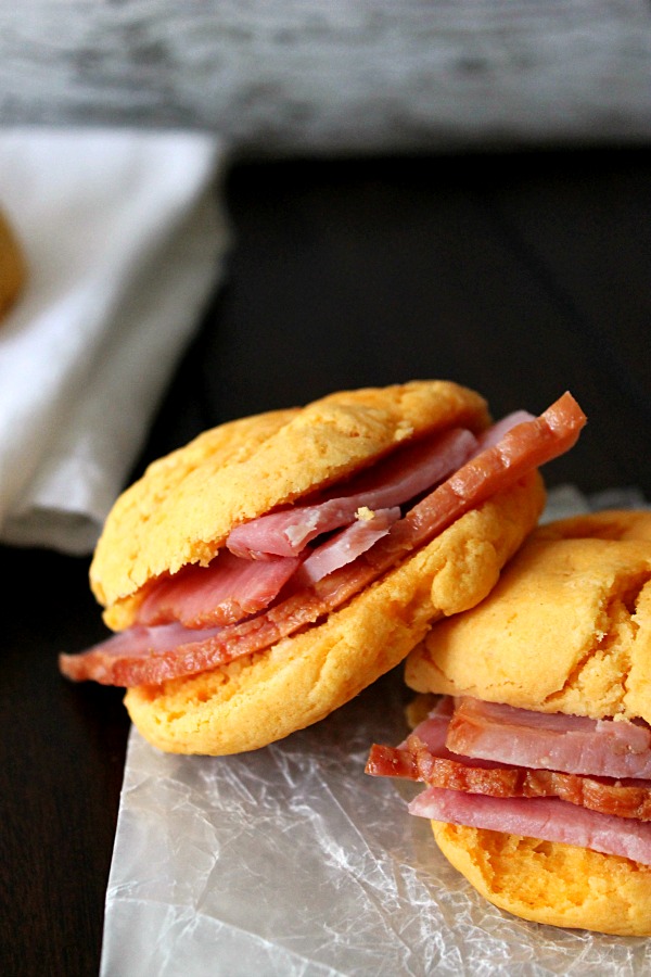 Sweet Potato Biscuits with Ham