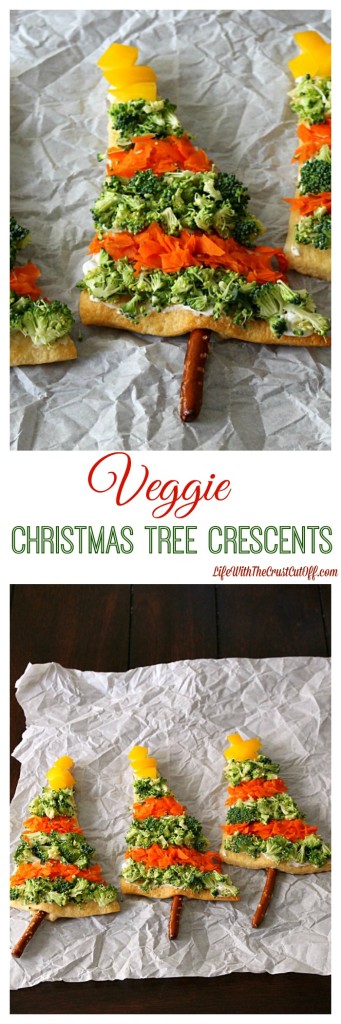 Veggie Christmas Tree Crescents, Perfect for the holidays!