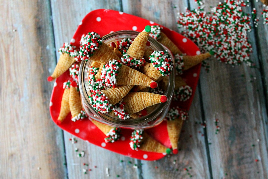 Elf Shoes (Peanut Butter Filled Bugles)