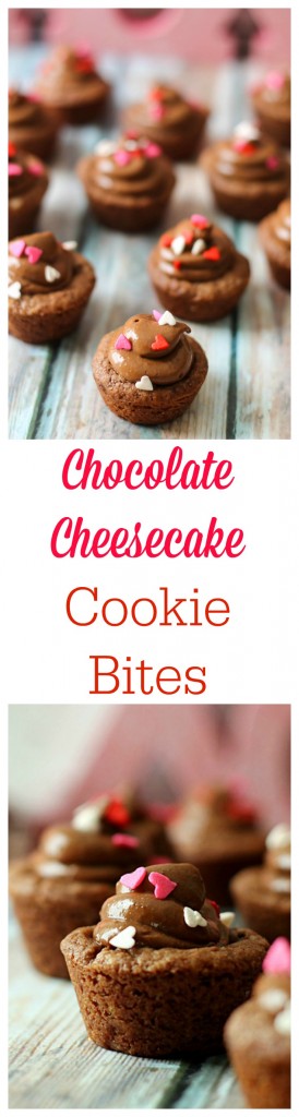 Chocolate Cheesecake Cookie Bites!  The perfect Valentine treat!