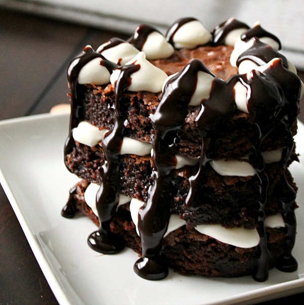 Cream Cheese Frosted Brownie for Two