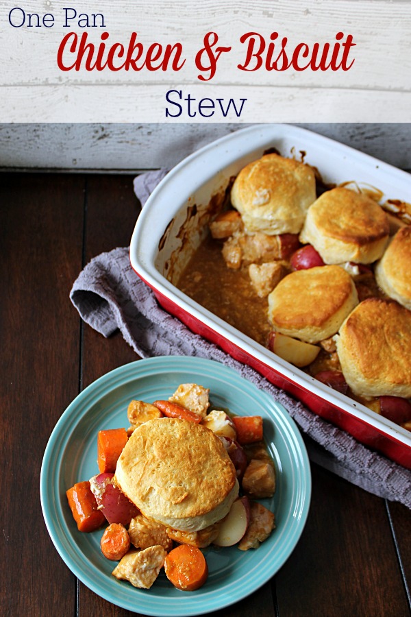 One Pan Chicken & Biscuit Stew Yum!