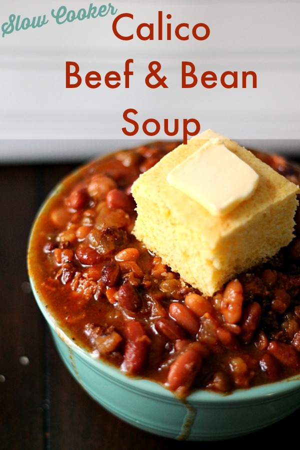 Slow Cooker Calico Beef & Bean Soup