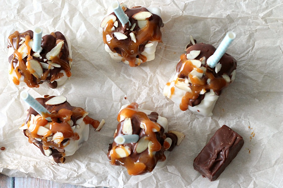 Almond Snickers Pops #WhenImHungry #CollectiveBias