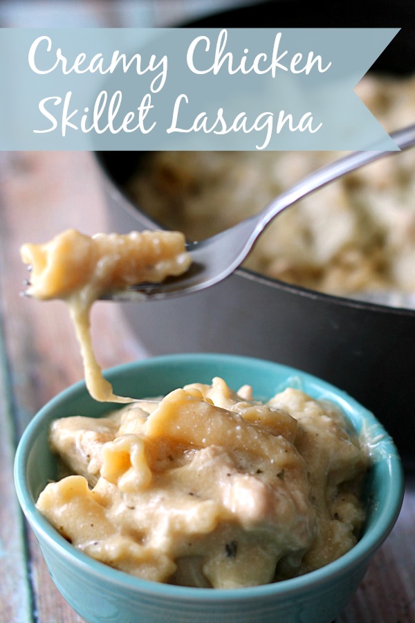 Creamy Chicken Skillet Lasagna, delicious and quick! #WeekNightHero #CollectiveBias