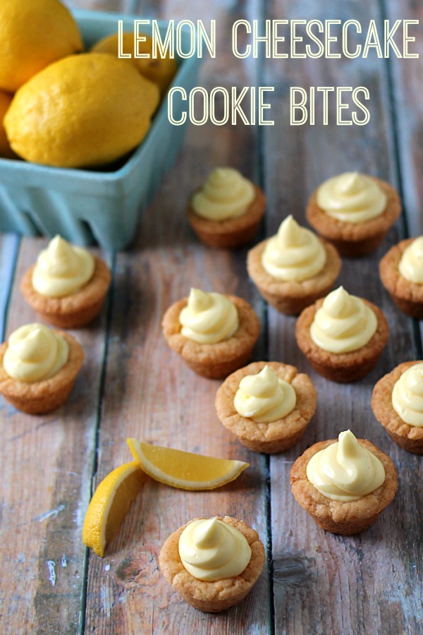 Lemon Cheesecake Cookie Bites