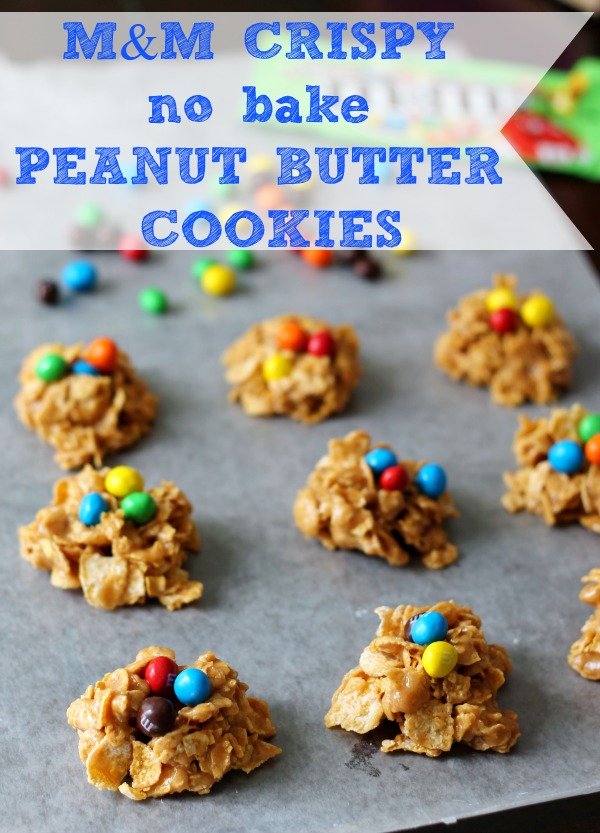 M&M Crispy No Bake Peanut Butter Cookies #CrispyIsBack #CollectiveBias