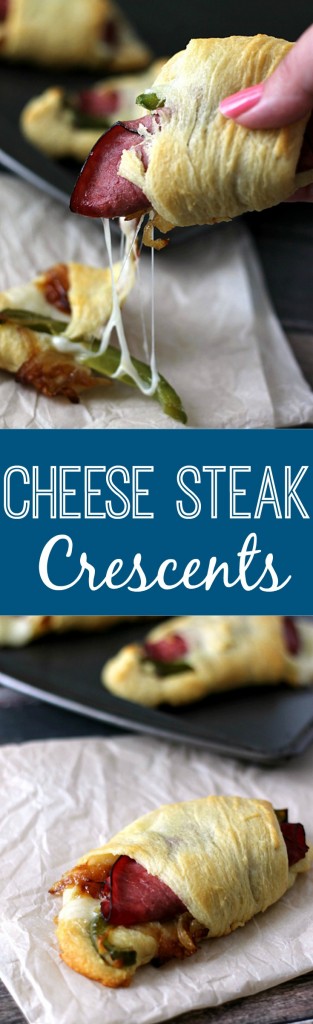 Cheese Steak Crescents. The most delicious quick dinner!