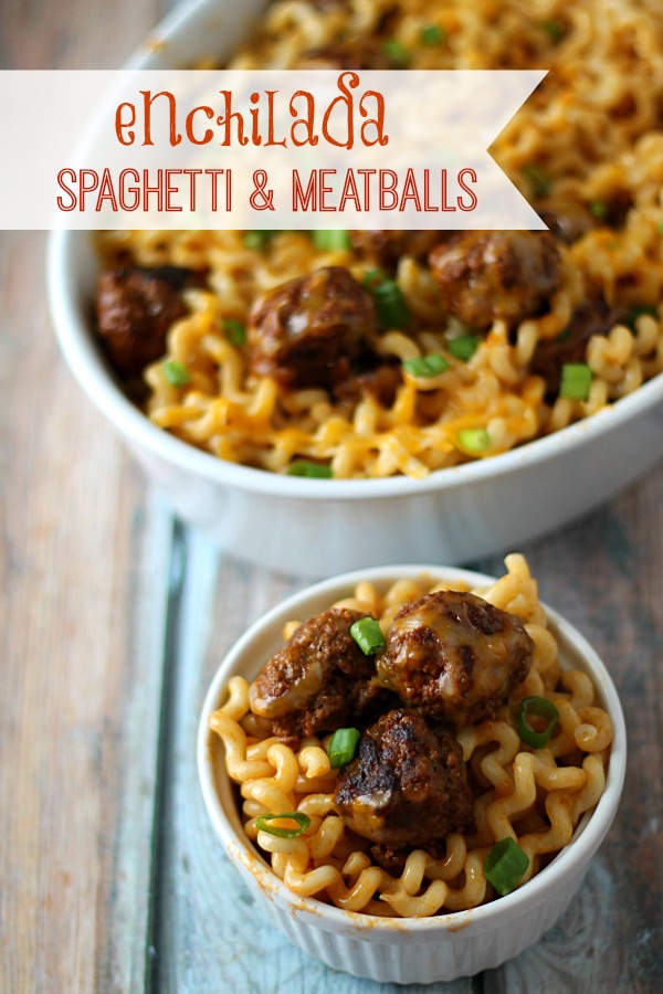 Enchilada Spaghetti & Meatballs