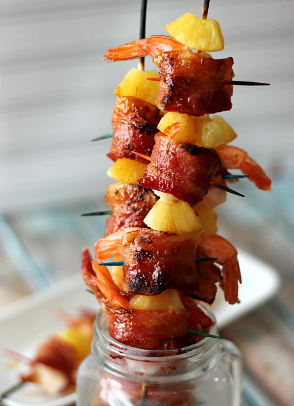 Delicious Bacon Shrimp Skewers
