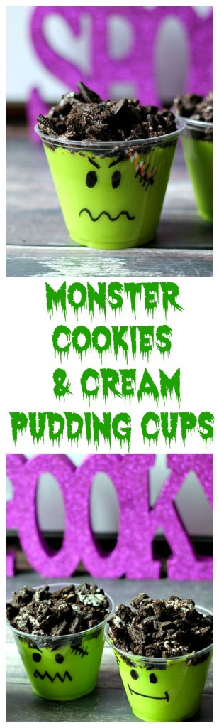 Monster Cookies & Cream Pudding Cups
