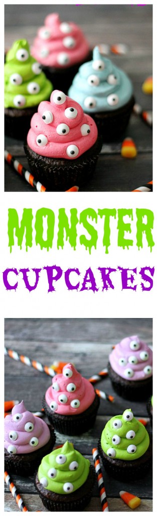 Monster Cupcakes, so easy to make and the perfect Halloween treat!!
