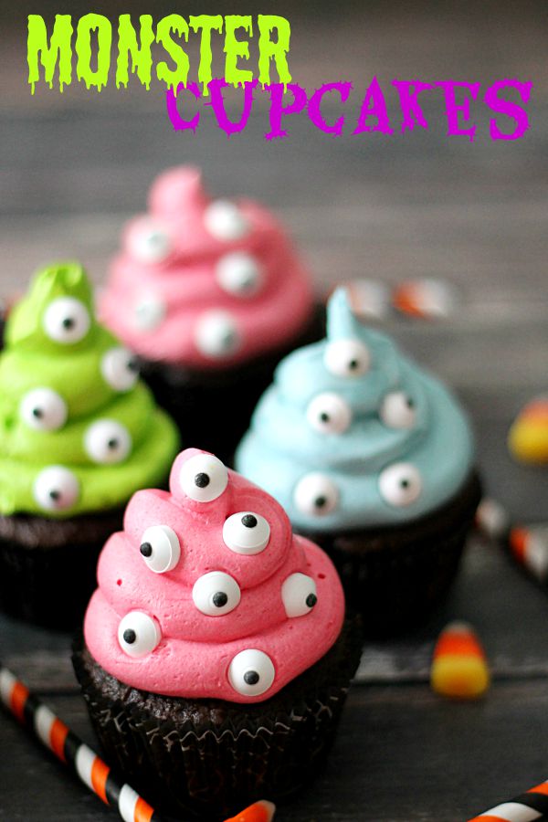 Spooky Monster Cupcakes