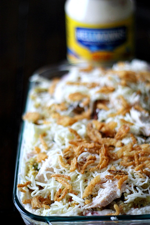 Cheese and onion topping