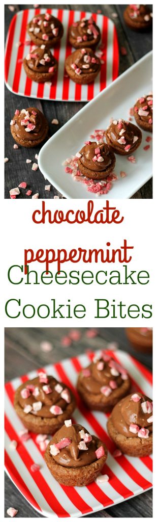 Chocolate Peppermint Cheesecake Bites