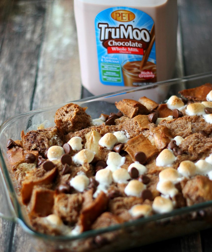 Baked Hot Chocolate Bread Pudding