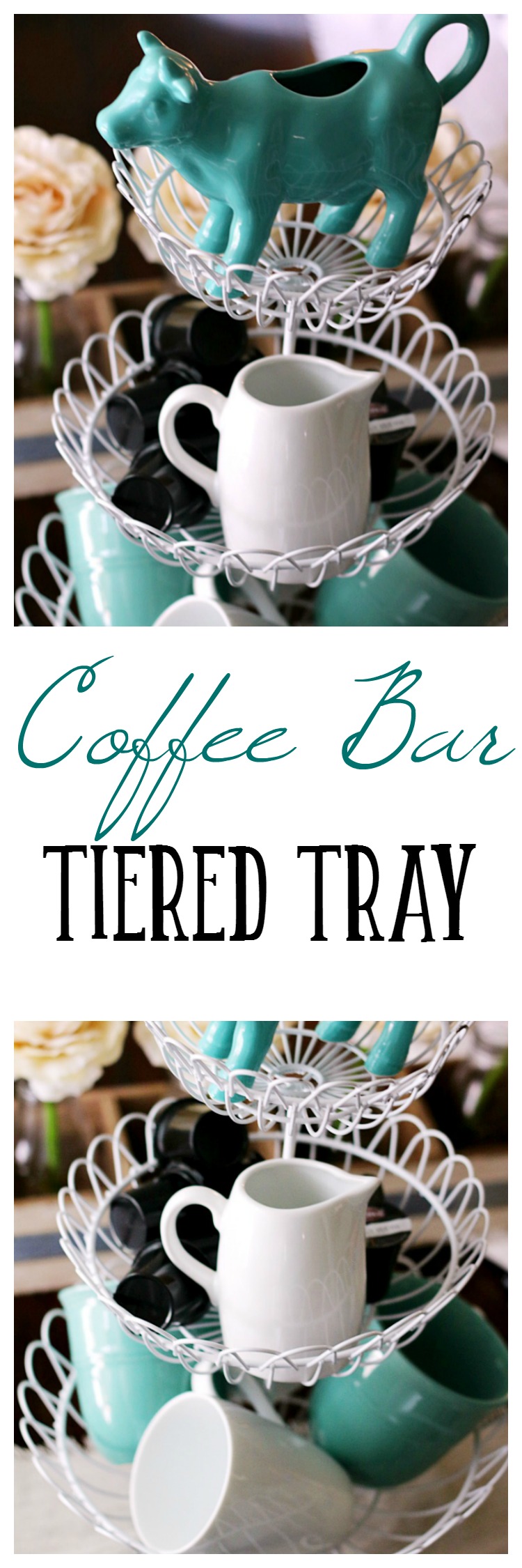 Coffee Bar Tiered Tray