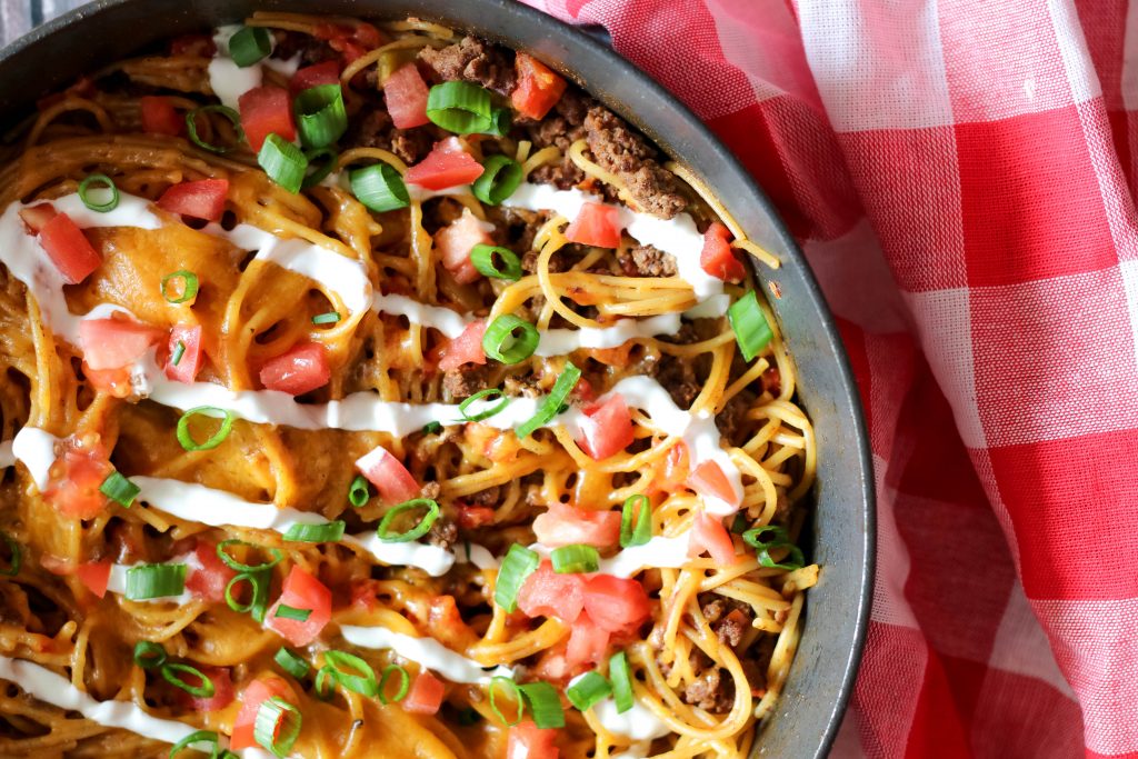 Taco Skillet Spaghetti yum!