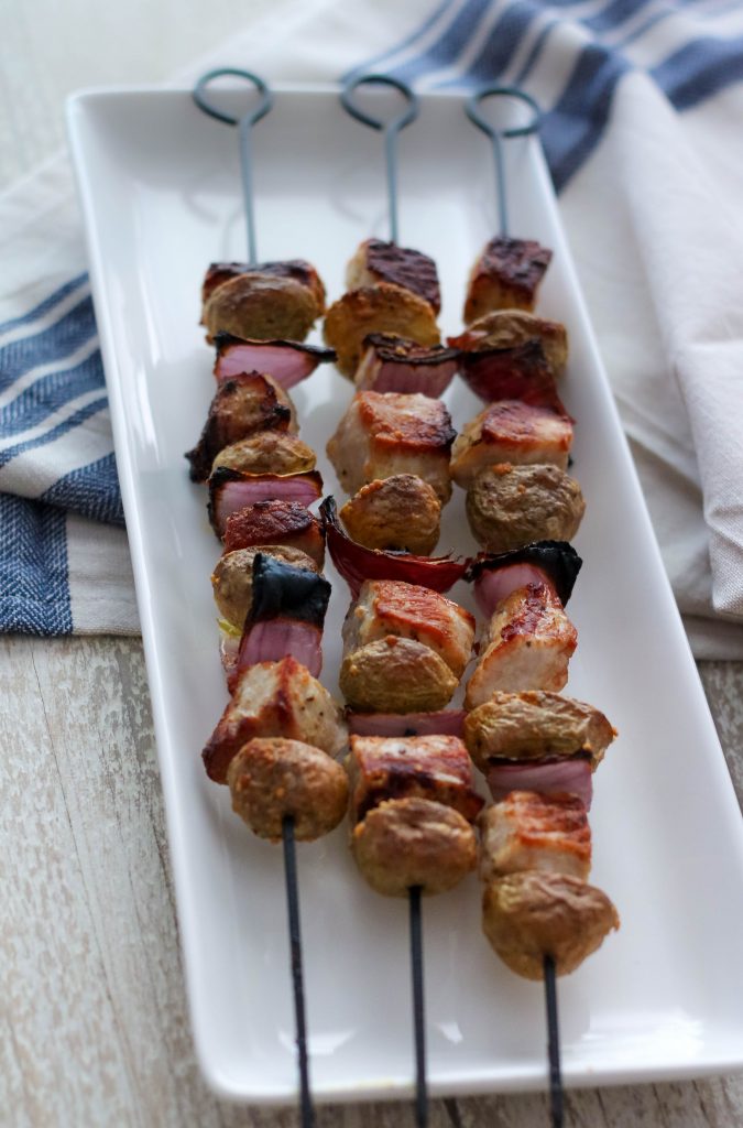 Te Best Pork and Potato Skewers