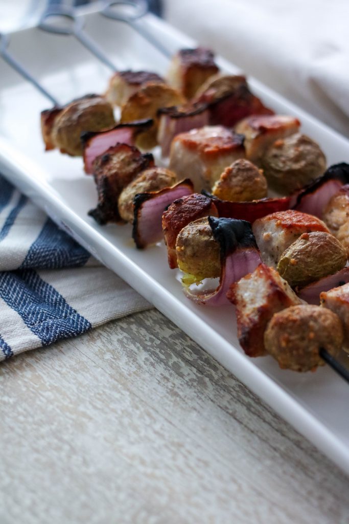 The Best Pork and Potato Skewers