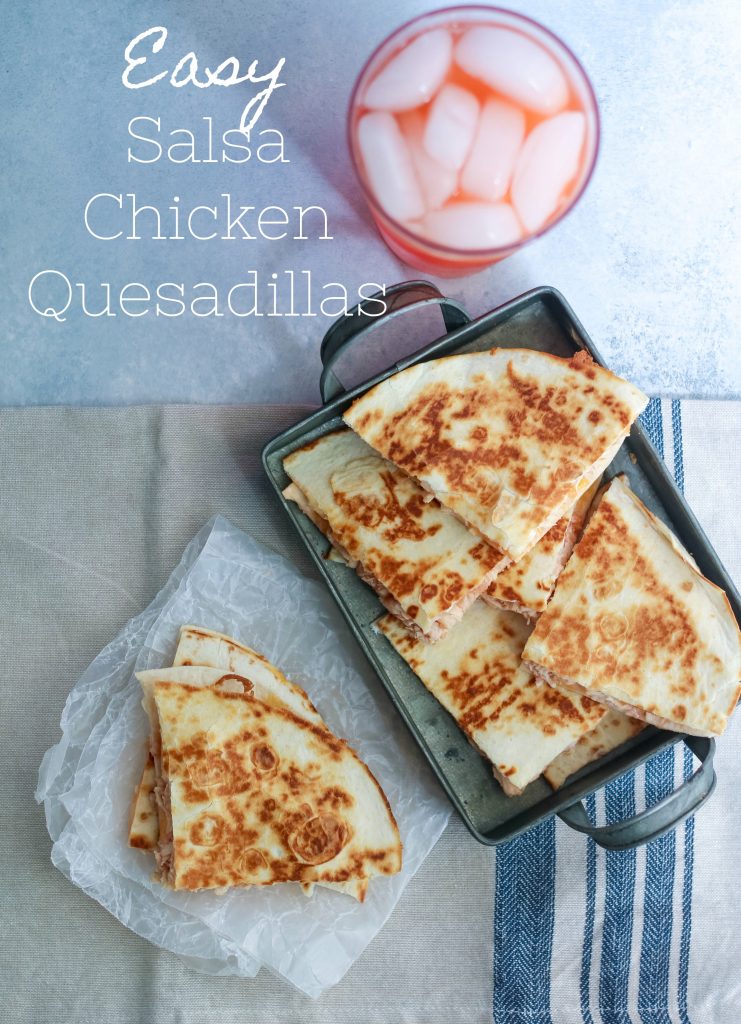 Easy Salsa Chicken Quesadillas, yum