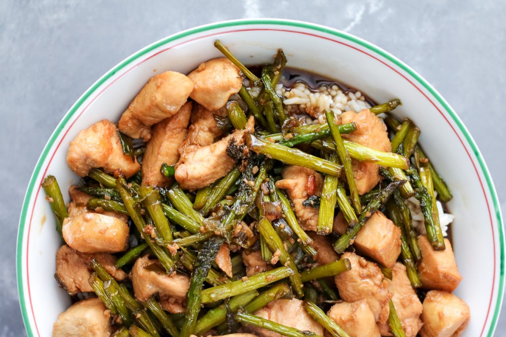 Chicken and asparagus with Minute Rice (1 of 1)