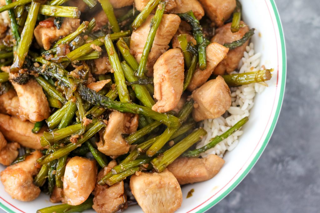 Chicken and asparagus with Minute Rice, yum (1 of 1)