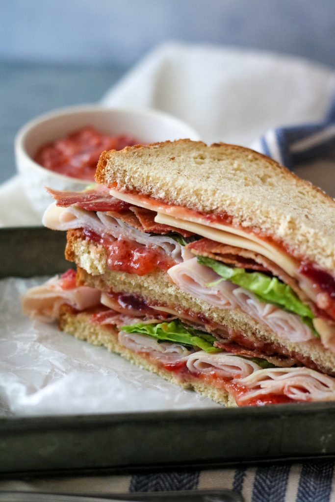 Cranberry Pepper Jelly Turkey Club - Life With The Crust Cut Off